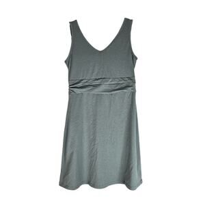 Title Nine Womens Frances Sleeveless V Neck Fit and Flare Dress Green Size Small